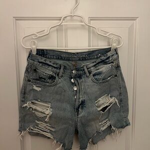 American Eagle Outfitters Ripped Blue Jean Shorts